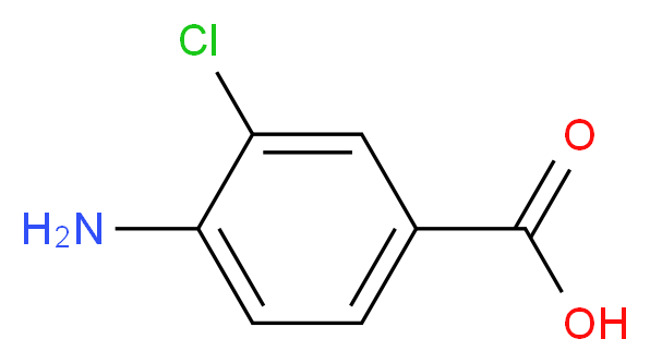 o-chloroaniline-p-carboxylic acid
4-amino-3-chlorobenzoic acid_分子结构_CAS_2486-71-7)