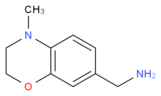 (4-methyl-3,4-dihydro-2H-1,4-benzoxazin-7-yl)methanamine_分子结构_CAS_946409-08-1