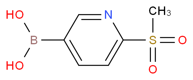 (6-(Methylsulfonyl)pyridin-3-yl)boronic acid_分子结构_CAS_1088496-41-6)