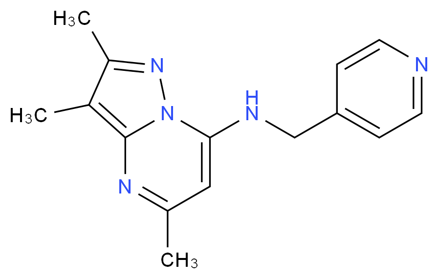 2,3,5-trimethyl-N-(pyridin-4-ylmethyl)pyrazolo[1,5-a]pyrimidin-7-amine_分子结构_CAS_)
