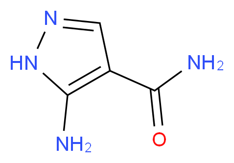 3-amino-1H-pyrazole-4-carboxamide_分子结构_CAS_5334-31-6