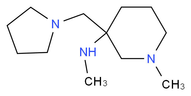 N,1-dimethyl-3-[(pyrrolidin-1-yl)methyl]piperidin-3-amine_分子结构_CAS_885951-11-1