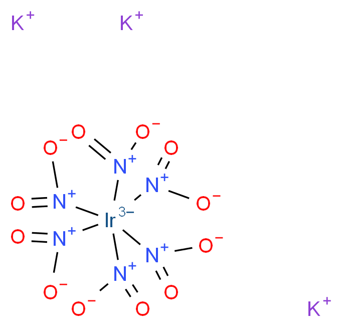 tripotassium hexanitroiridiumtriuide_分子结构_CAS_38930-18-6