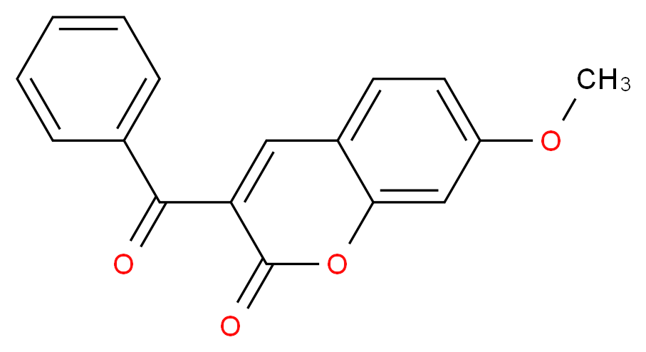 3-Benzoyl-7-methoxy Coumarin _分子结构_CAS_64267-12-5)