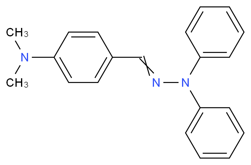 4-(二甲氨基)苯甲醛二苯基腙_分子结构_CAS_71135-02-9)