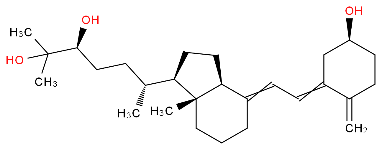 (3S,6R)-6-[(1R,3aS,7aR)-4-{2-[(5S)-5-hydroxy-2-methylidenecyclohexylidene]ethylidene}-7a-methyl-octahydro-1H-inden-1-yl]-2-methylheptane-2,3-diol_分子结构_CAS_55700-58-8