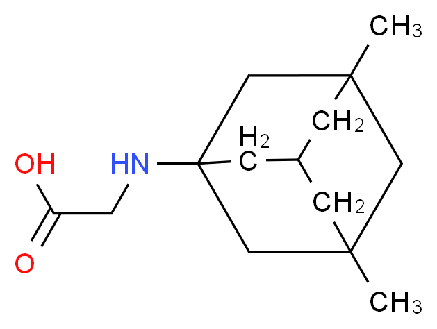 2-[(3,5-dimethyladamantan-1-yl)amino]acetic acid_分子结构_CAS_1340545-88-1