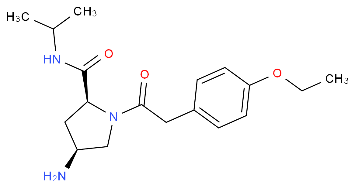 (2S,4S)-4-amino-1-[(4-ethoxyphenyl)acetyl]-N-isopropylpyrrolidine-2-carboxamide_分子结构_CAS_)