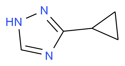 3-Cyclopropyl-1H-1,2,4-triazole_分子结构_CAS_1211390-33-8)