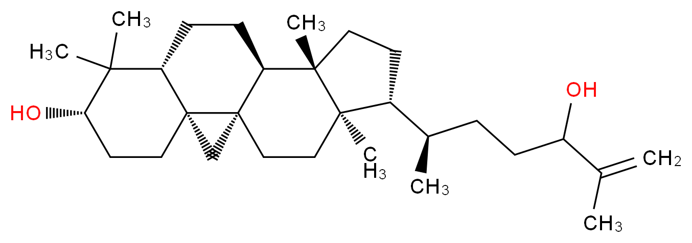 (1S,3R,6S,8R,11S,12S,15R,16R)-15-[(2R)-5-hydroxy-6-methylhept-6-en-2-yl]-7,7,12,16-tetramethylpentacyclo[9.7.0.0<sup>1</sup>,<sup>3</sup>.0<sup>3</sup>,<sup>8</sup>.0<sup>1</sup><sup>2</sup>,<sup>1</sup><sup>6</sup>]octadecan-6-ol_分子结构_CAS_10388-48-4