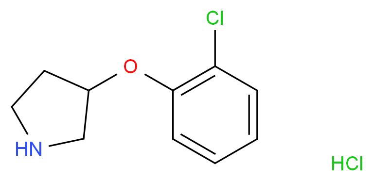 3-(2-Chlorophenoxy)pyrrolidine hydrochloride_分子结构_CAS_1185298-15-0)