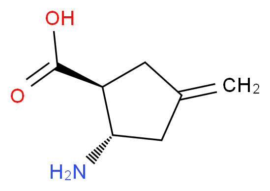 (1R,2S)-2-Amino-4-methylenecyclopentane-1-carboxylic acid_分子结构_CAS_)