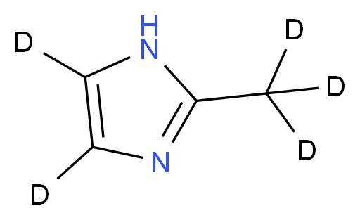 2-(<sup>2</sup>H<sub>3</sub>)methyl(4,5-<sup>2</sup>H<sub>2</sub>)-1H-imidazole_分子结构_CAS_697806-98-7