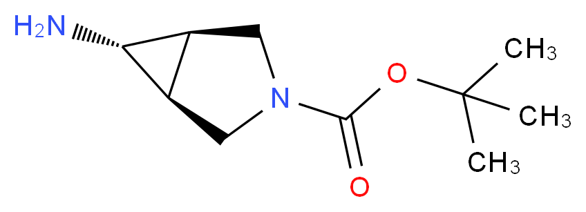 tert-butyl (1R,5S,6S)-6-amino-3-azabicyclo[3.1.0]hexane-3-carboxylate_分子结构_CAS_273206-92-1