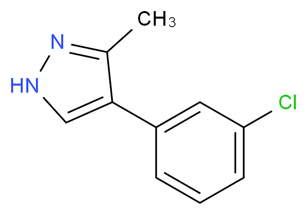 4-(3-chlorophenyl)-3-methyl-1H-pyrazole_分子结构_CAS_667400-41-1)