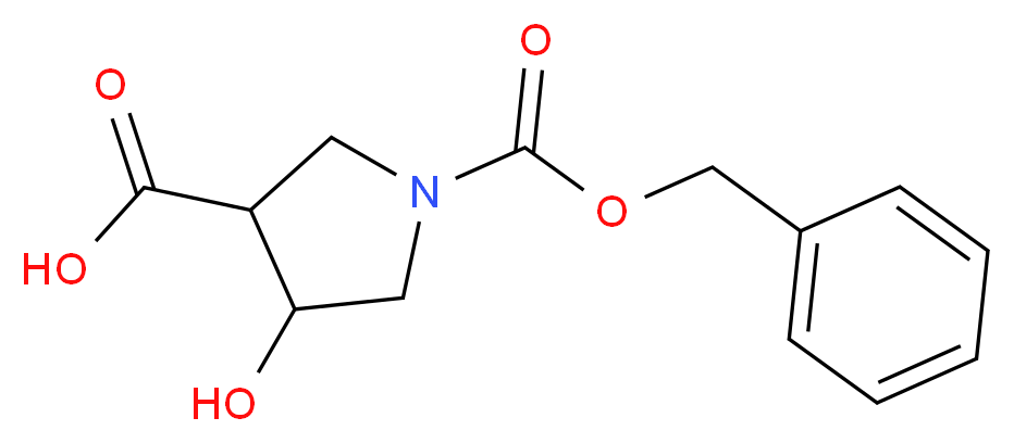 1-[(benzyloxy)carbonyl]-4-hydroxypyrrolidine-3-carboxylic acid_分子结构_CAS_886362-64-7