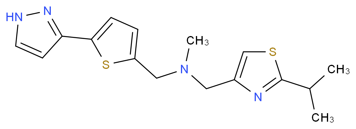 1-(2-isopropyl-1,3-thiazol-4-yl)-N-methyl-N-{[5-(1H-pyrazol-3-yl)-2-thienyl]methyl}methanamine_分子结构_CAS_)