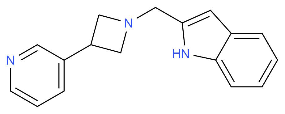 2-{[3-(3-pyridinyl)-1-azetidinyl]methyl}-1H-indole_分子结构_CAS_)