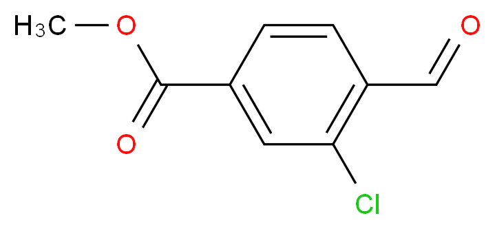 methyl 3-chloro-4-formylbenzoate_分子结构_CAS_74733-26-9