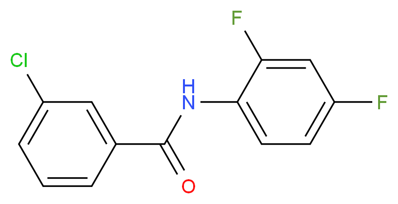 3-chloro-N-(2,4-difluorophenyl)benzamide_分子结构_CAS_331435-75-7