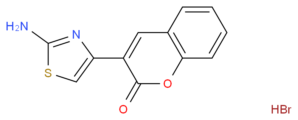 3-(2-amino-1,3-thiazol-4-yl)-2H-chromen-2-one hydrobromide_分子结构_CAS_61636-28-0