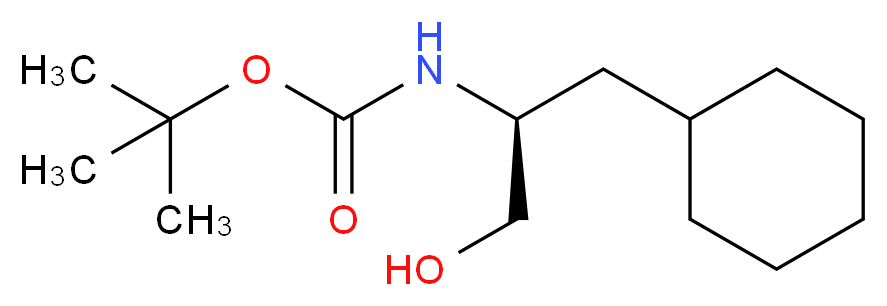 (S)-(-)-2-(Boc-氨基)-3-环己基-1-丙醇_分子结构_CAS_103322-56-1)