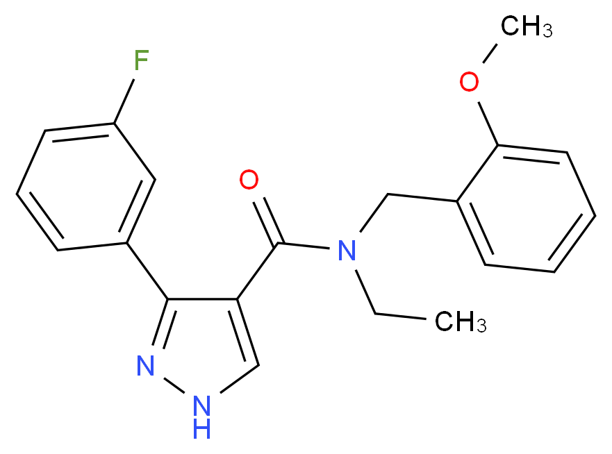 N-ethyl-3-(3-fluorophenyl)-N-(2-methoxybenzyl)-1H-pyrazole-4-carboxamide_分子结构_CAS_)