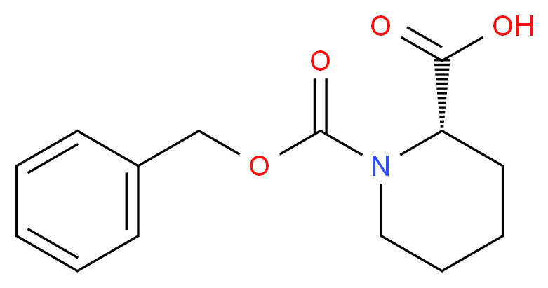 (S)-(-)-1-Cbz-2-哌啶甲酸_分子结构_CAS_28697-11-2)