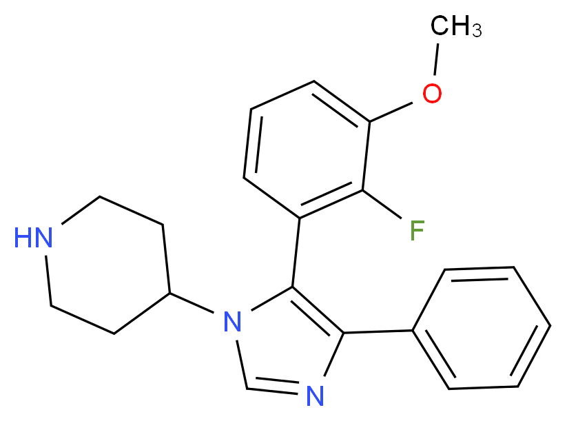 4-[5-(2-fluoro-3-methoxyphenyl)-4-phenyl-1H-imidazol-1-yl]piperidine_分子结构_CAS_)