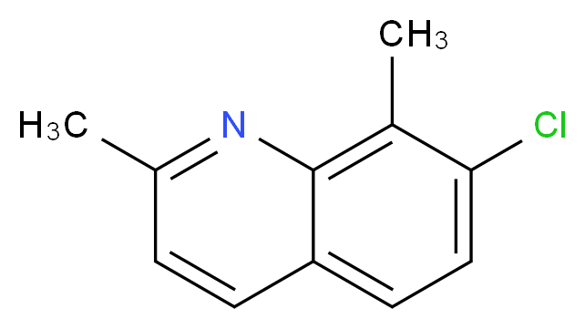 7-chloro-2,8-dimethylquinoline_分子结构_CAS_120370-62-9