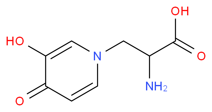 2-amino-3-(3-hydroxy-4-oxo-1,4-dihydropyridin-1-yl)propanoic acid_分子结构_CAS_500-44-7