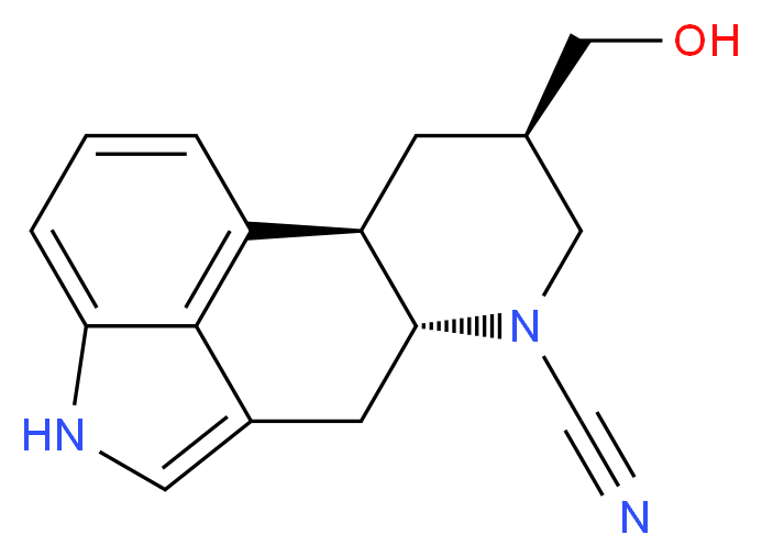 8β-Hydroxymethyl-6-cyanoergoline_分子结构_CAS_108895-69-8)