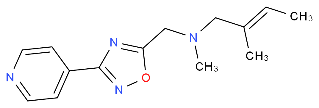 (2E)-N,2-dimethyl-N-[(3-pyridin-4-yl-1,2,4-oxadiazol-5-yl)methyl]but-2-en-1-amine_分子结构_CAS_)