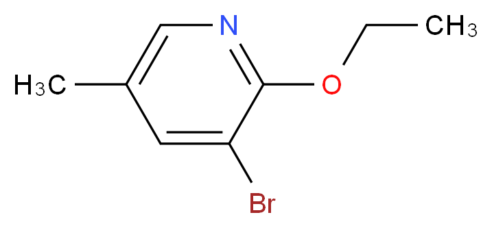 3-Bromo-2-ethoxy-5-methylpyridine_分子结构_CAS_760207-82-7)