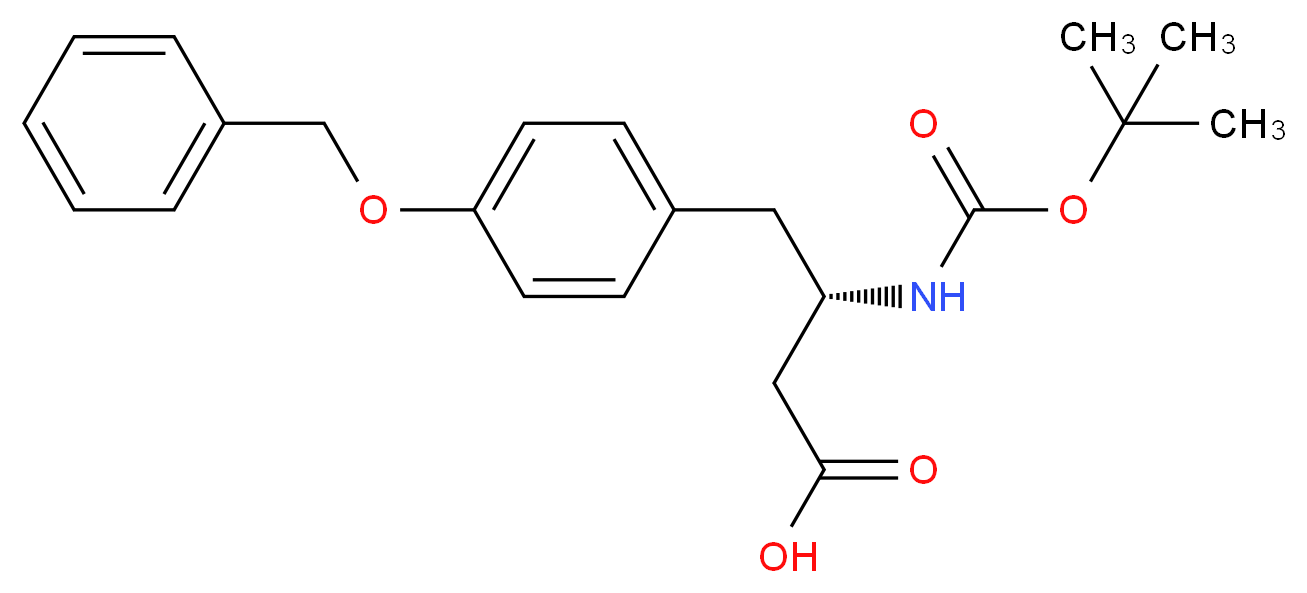 (3S)-4-[4-(benzyloxy)phenyl]-3-{[(tert-butoxy)carbonyl]amino}butanoic acid_分子结构_CAS_126825-16-9