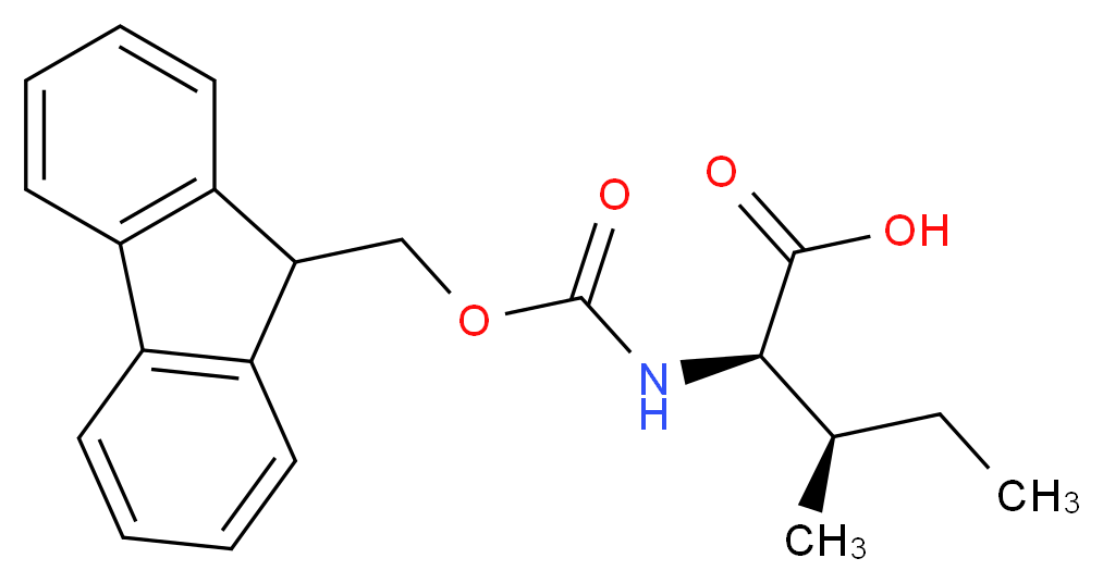 L-Isoleucine, FMOC protected_分子结构_CAS_71989-23-6)