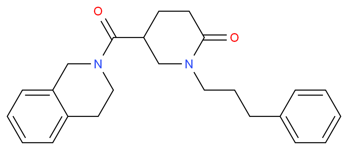 5-(3,4-dihydro-2(1H)-isoquinolinylcarbonyl)-1-(3-phenylpropyl)-2-piperidinone_分子结构_CAS_)