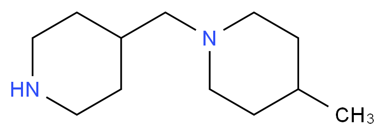 4-methyl-1-(piperidin-4-ylmethyl)piperidine_分子结构_CAS_926259-42-9