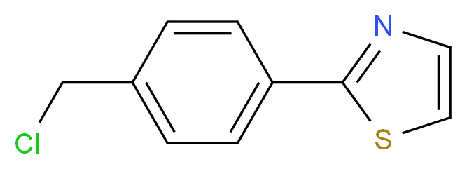 2-[4-(chloromethyl)phenyl]-1,3-thiazole_分子结构_CAS_906352-61-2