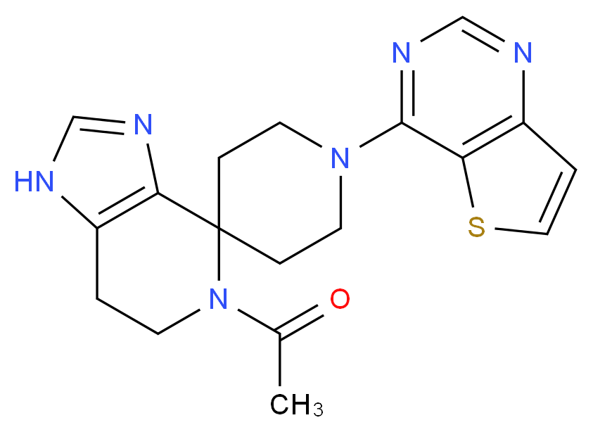 5-acetyl-1'-thieno[3,2-d]pyrimidin-4-yl-1,5,6,7-tetrahydrospiro[imidazo[4,5-c]pyridine-4,4'-piperidine]_分子结构_CAS_)