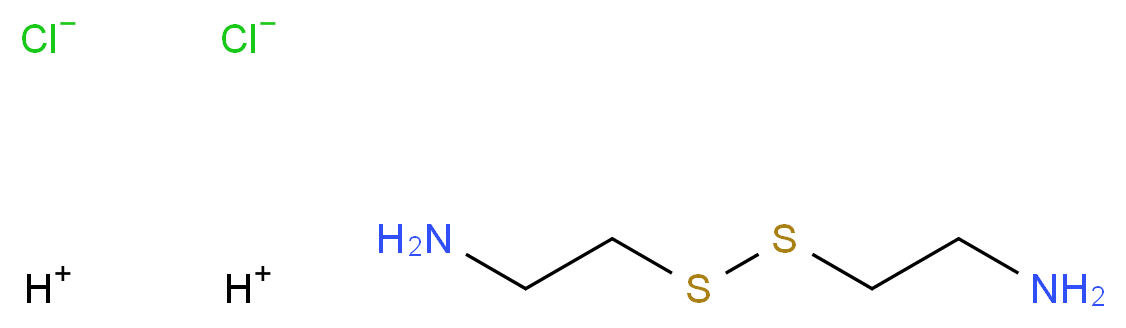 dihydrogen 2-[(2-aminoethyl)disulfanyl]ethan-1-amine dichloride_分子结构_CAS_56-17-7