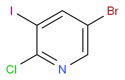 5-Bromo-2-chloro-3-iodopyridine_分子结构_CAS_928653-73-0)