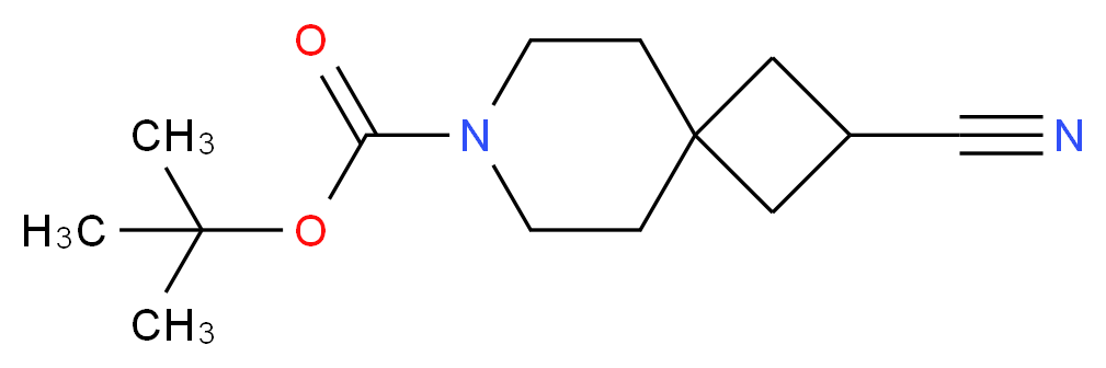 tert-butyl 2-cyano-7-azaspiro[3.5]nonane-7-carboxylate_分子结构_CAS_203662-66-2