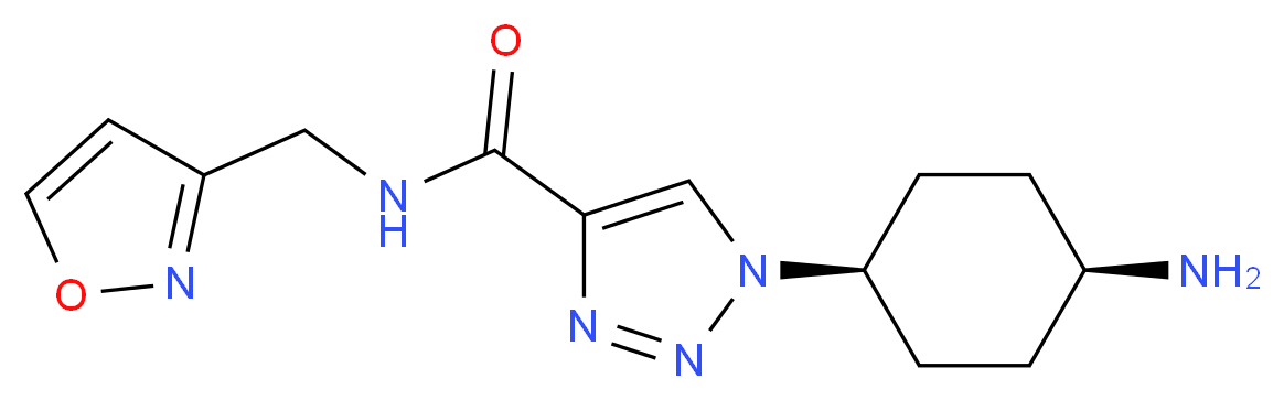 1-(cis-4-aminocyclohexyl)-N-(isoxazol-3-ylmethyl)-1H-1,2,3-triazole-4-carboxamide_分子结构_CAS_)
