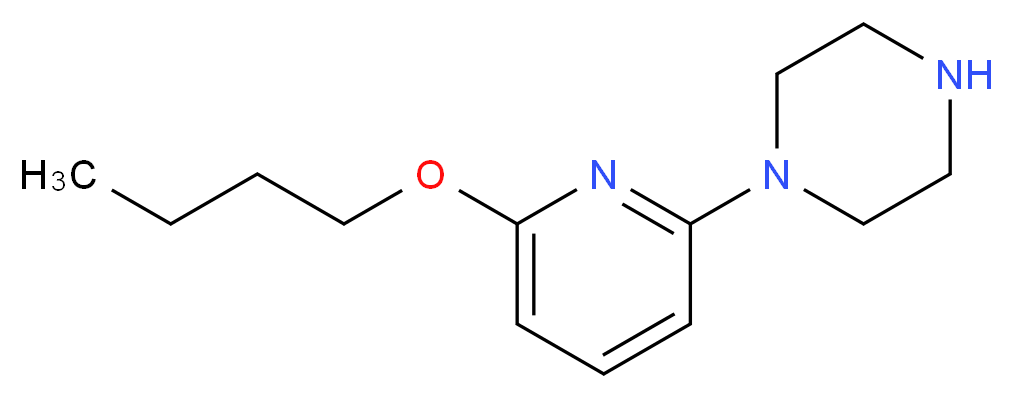 1-(6-butoxypyridin-2-yl)piperazine_分子结构_CAS_902837-07-4