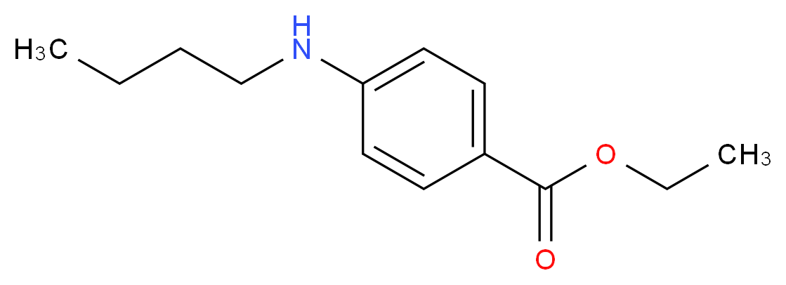 4-(正丁基氨基)苯甲酸乙酯_分子结构_CAS_94-32-6)