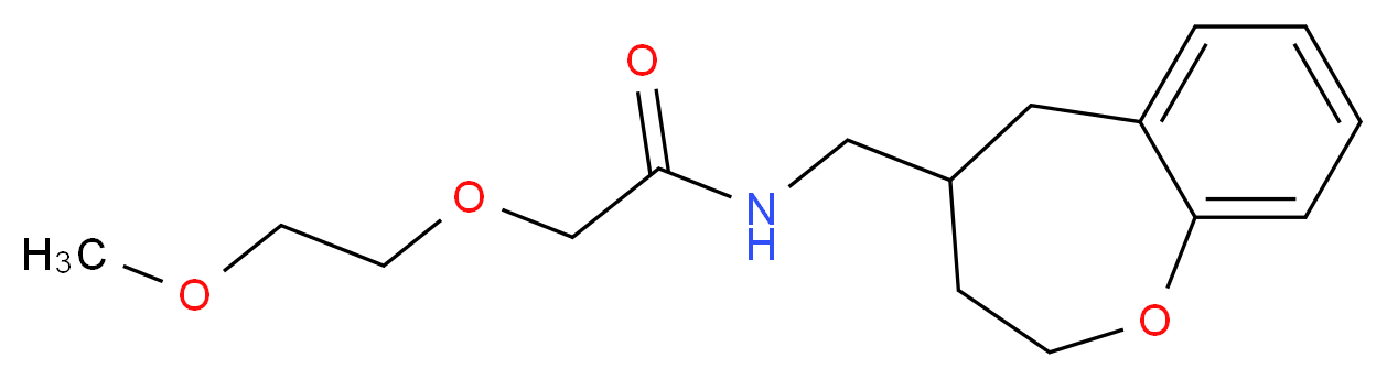 2-(2-methoxyethoxy)-N-(2,3,4,5-tetrahydro-1-benzoxepin-4-ylmethyl)acetamide_分子结构_CAS_)