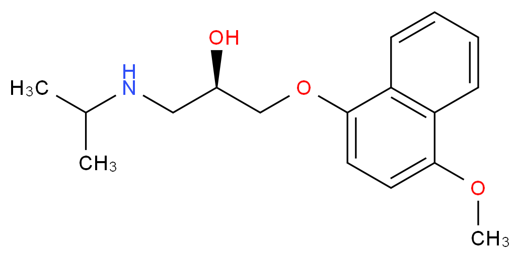 [(2R)-2-hydroxy-3-[(4-methoxynaphthalen-1-yl)oxy]propyl](propan-2-yl)amine_分子结构_CAS_437999-44-5