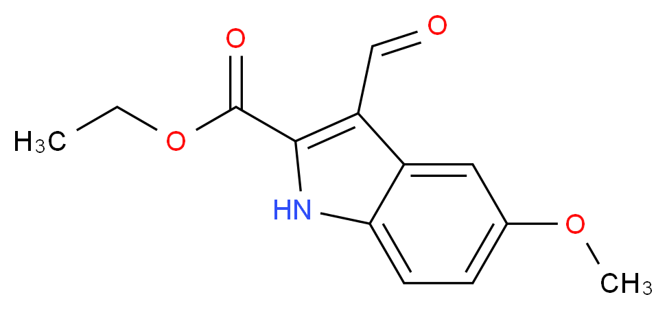 Ethyl 3-formyl-5-methoxy-1H-indole-2-carboxylate_分子结构_CAS_36820-78-7)