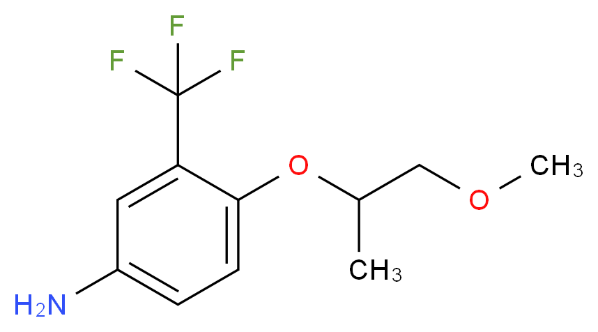 4-(2-Methoxy-1-methyl-ethoxy)-3-trifluoromethyl-phenylamine_分子结构_CAS_)